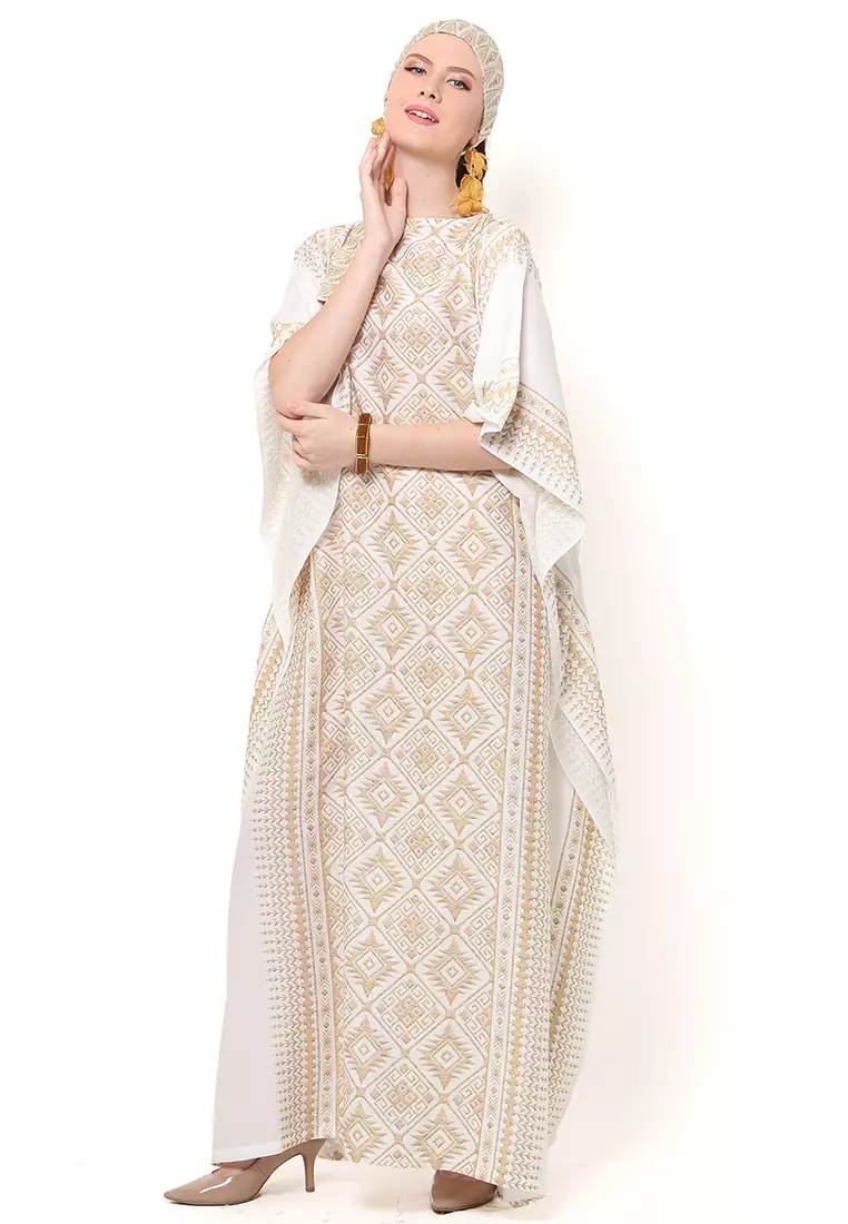 Kanzi Exclusive Short Sleeve Songket Kaftan
