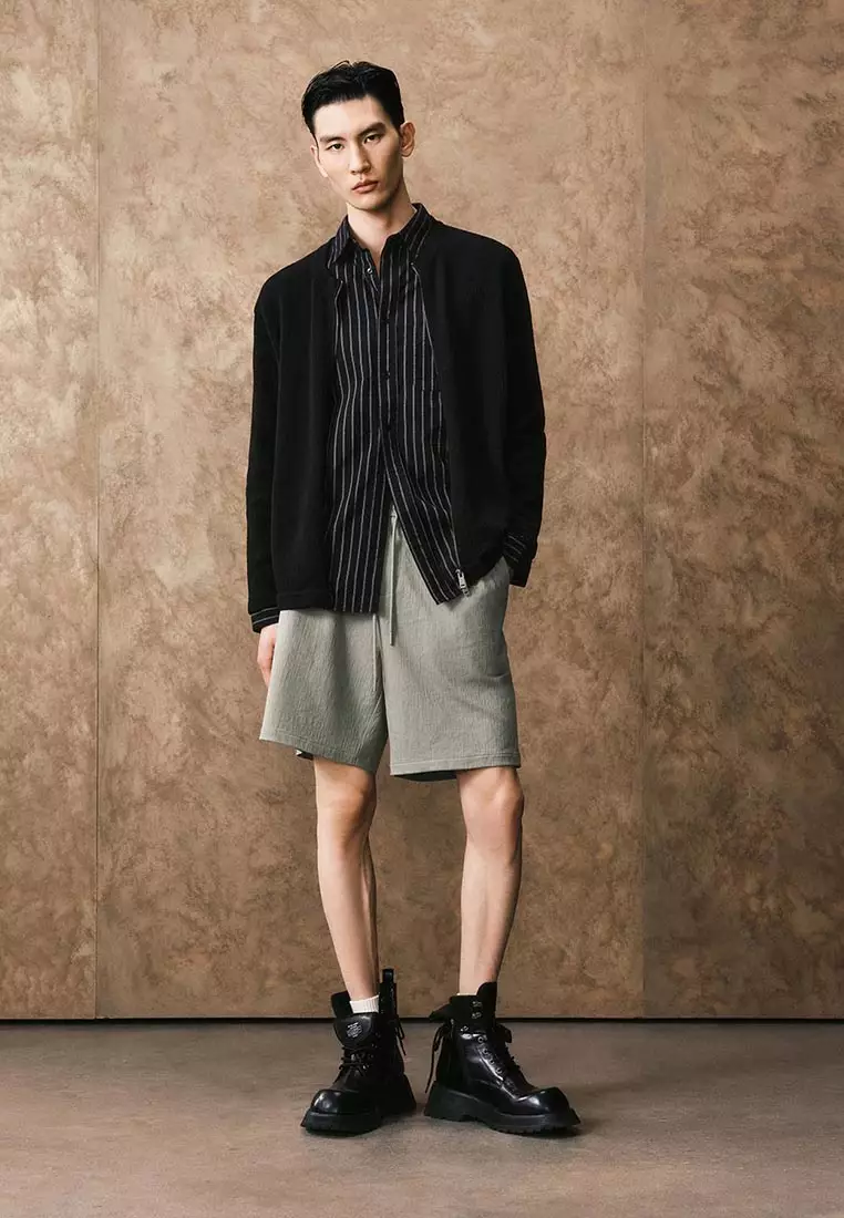 Greyish Green Shorts