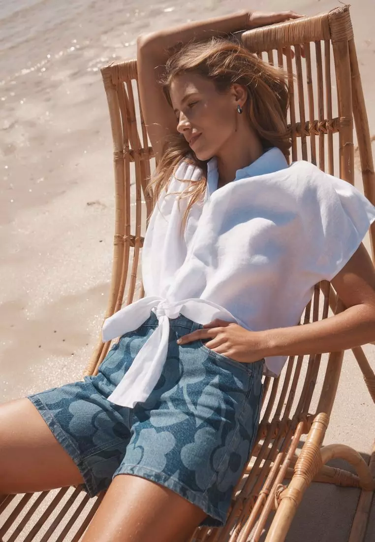 Mom Comfort Stretch Denim Shorts