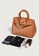 Lara brown Business Women's Elegant Leather Shoulder Bag Tote Bag - Light Brown 5AE22ACAD2A089GS_5