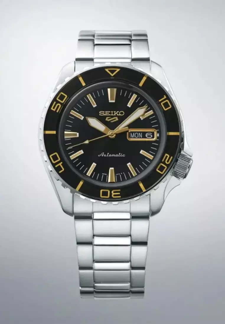 Seiko 5 Sports SKX – SNZH5 Blacktone Redux Stainless Steel Band Automatic Watch SRPK99K1