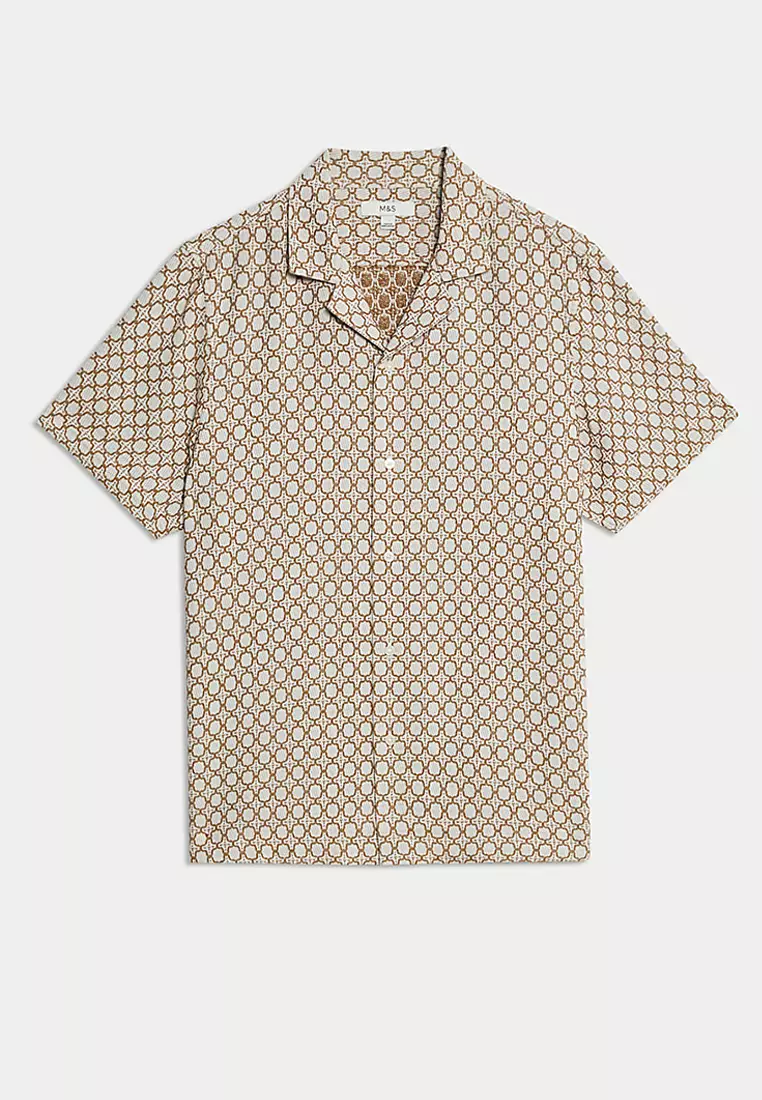 Cotton Rich Jacquard Shirt