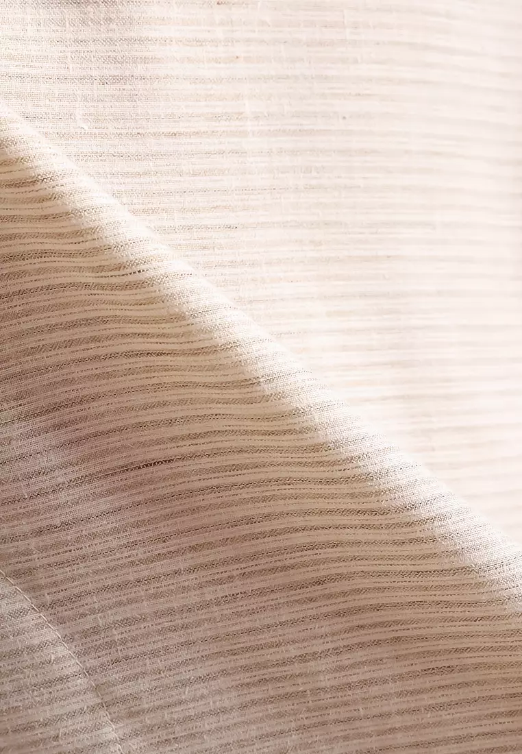 MANZONE - Kemeja Koko Lengan Panjang Pria Hosseni Comfort Fit - Khaki Warna Khaki