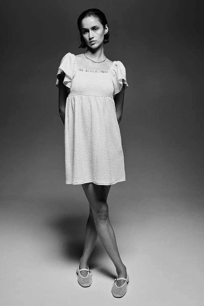 modest knee length dresses Katie modest midi dress in cream floral – JanieLanie main image 1