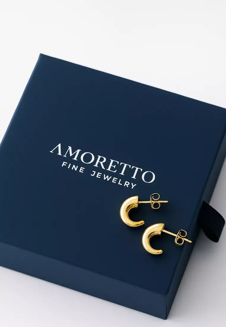 Virgolo 18K Gold Minimalist Stud Earrings