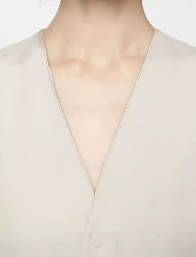 V-Neck Short Sleeve Jumpsuit