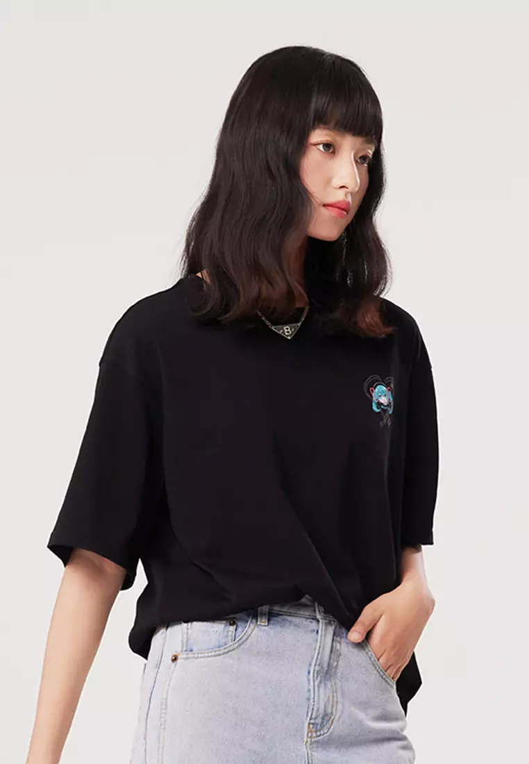 Oversized T-Shirt with Graphic Design