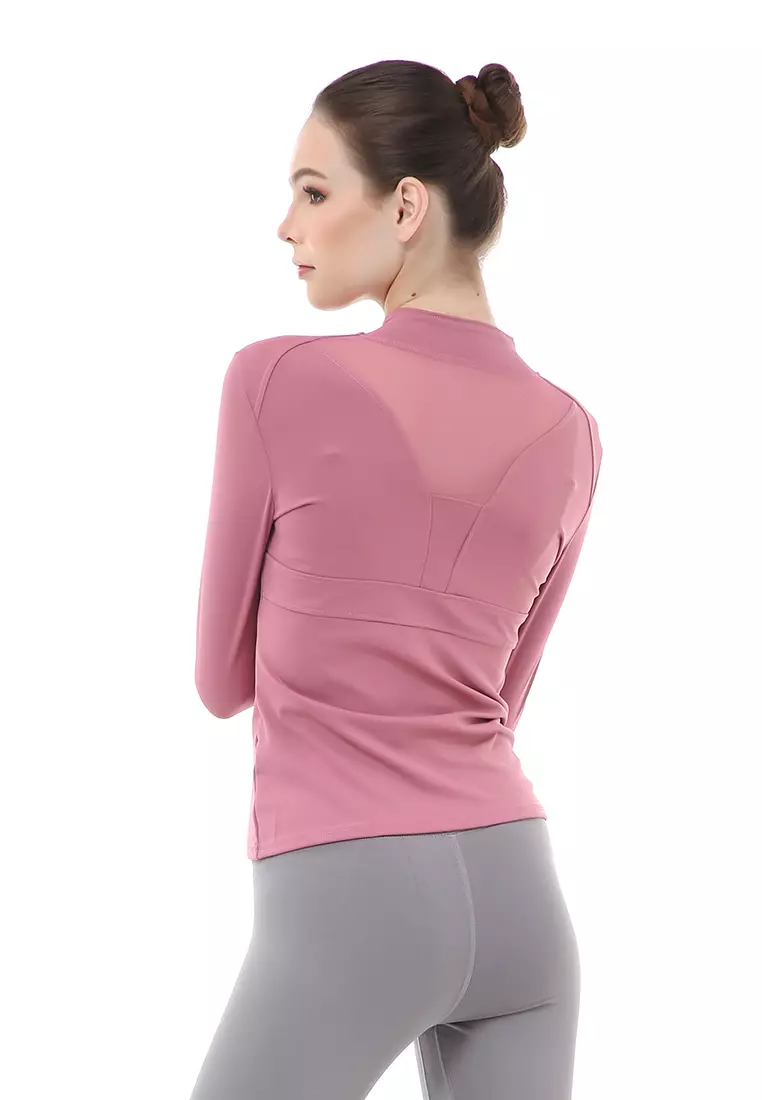 Mikayla Jaket Olahraga Wanita Lengan Panjang Sportwear Stylish Material Polyester ORIGINAL - Pink