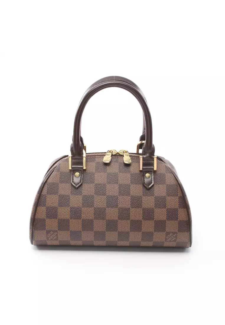 Pre-owned Louis Vuitton Brown Leather And Pvc Charms Bag