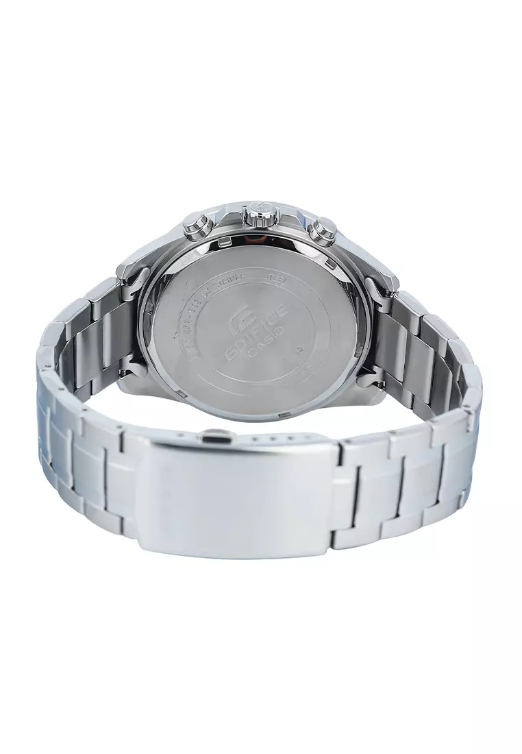 Casio Edifice - Jam Tangan Chronograph Pria - Silver Black Dial - Stainless Steel - EFR-552D-1A3V