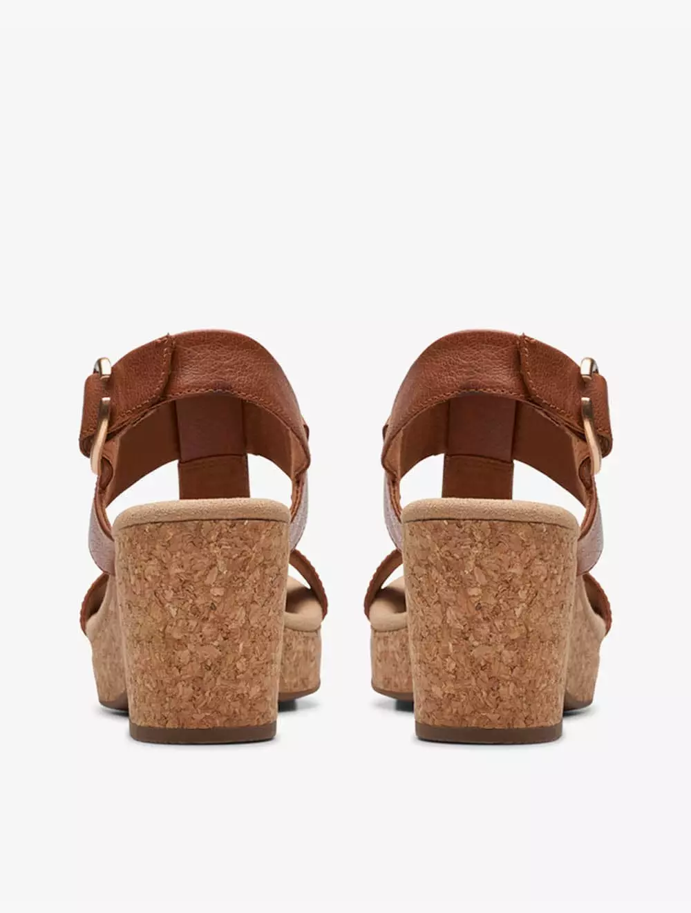 Clarks Giselle Style Women's Wedges- Tan Leather