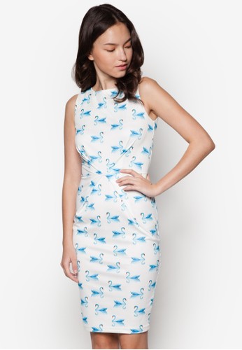 Tiffazalora時尚購物網的koumi kouminy 褶飾貼身連身裙, 服飾, 服飾