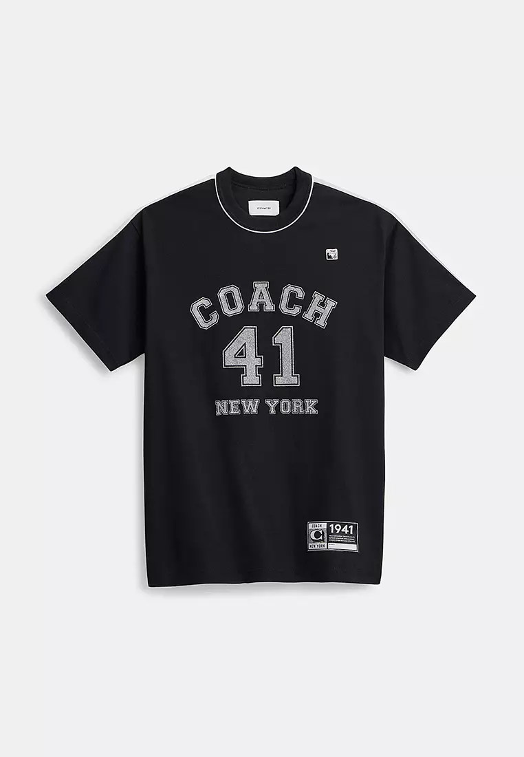 Buy Coach Embellished Varsity T-Shirt 2026 Online | ZALORA