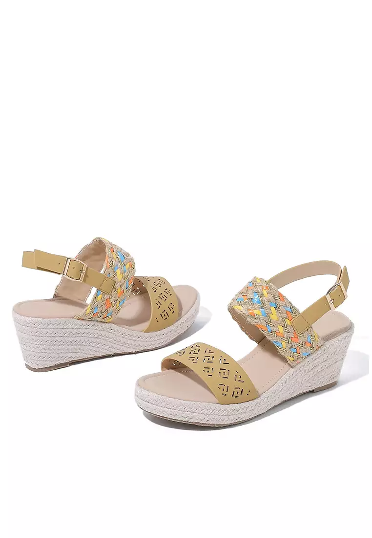 6.5CM Open Toe Wedge Espadrilles WTY258-4