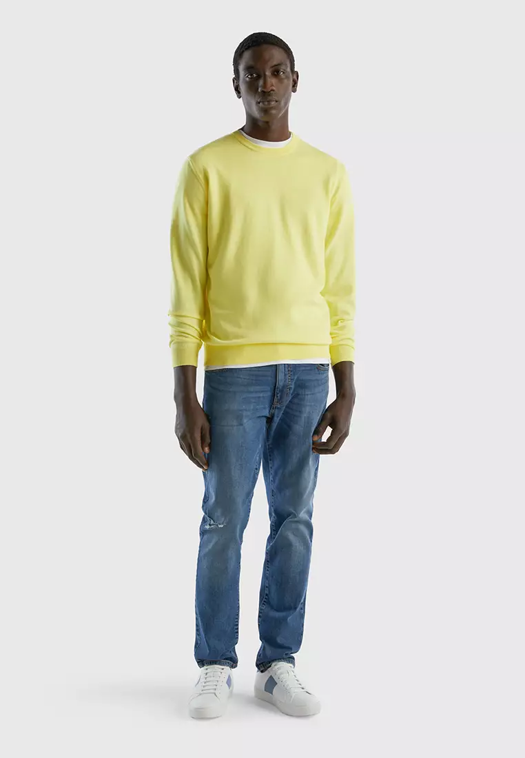 Buy United Colors of Benetton Crew neck sweater in 100 cotton