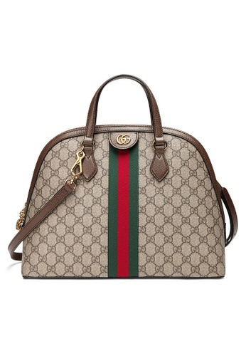 GUCCI Gucci Ophidia Gg Medium Top Handle Shoulder Bag in Brown 2023 | Buy  GUCCI Online | ZALORA Hong Kong