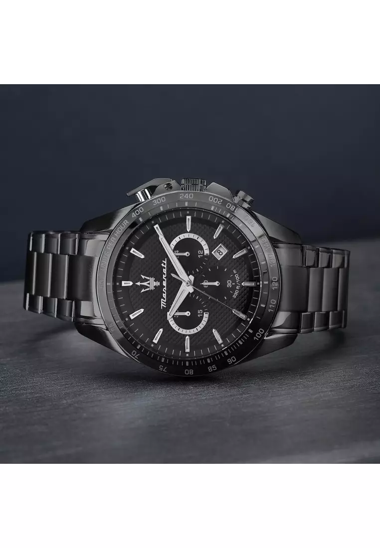 【Online Exclusive】Maserati Traguardo 45mm Men's Quartz Watch R8873612045 Japan Movement