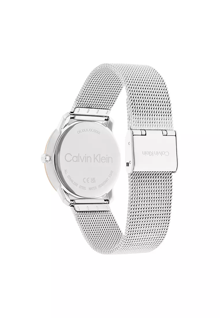 CK25200157 Unisex Silver Stainless Steel Mesh Bracelet and Light grey Dial Quartz Watch