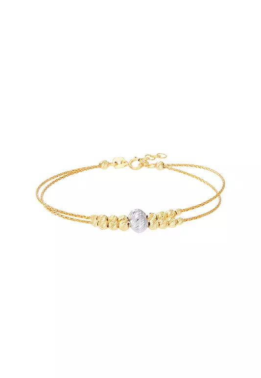 HABIB 585/14K Yellow and White Gold Bracelet 714-BR 2FC014-YW