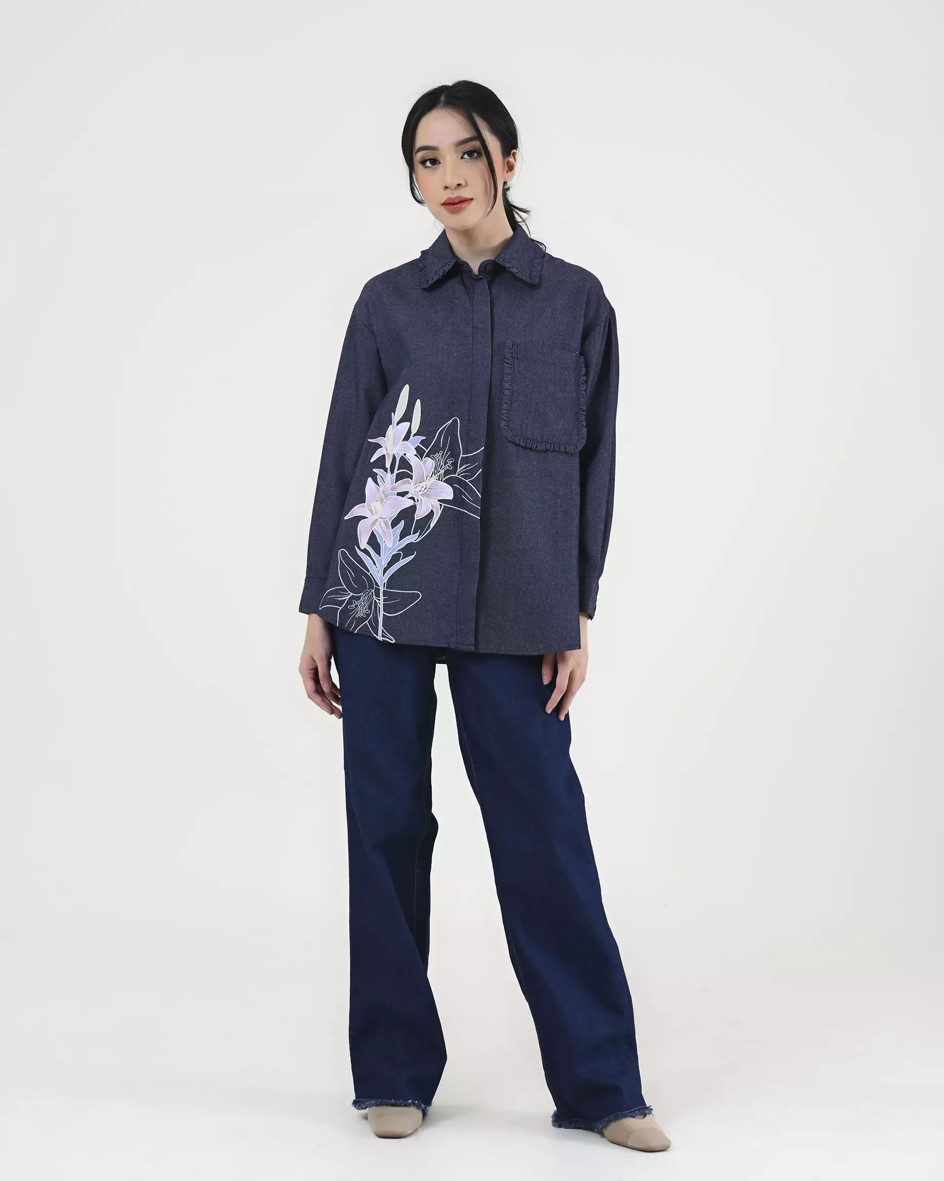 Geulis.id LULU SHIRT - Darkdenimlily