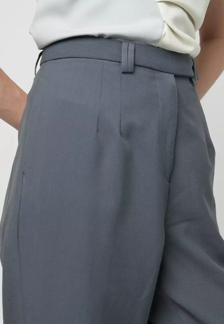 Kaydence Slim Pants with a Button Tab opening in the Waistband