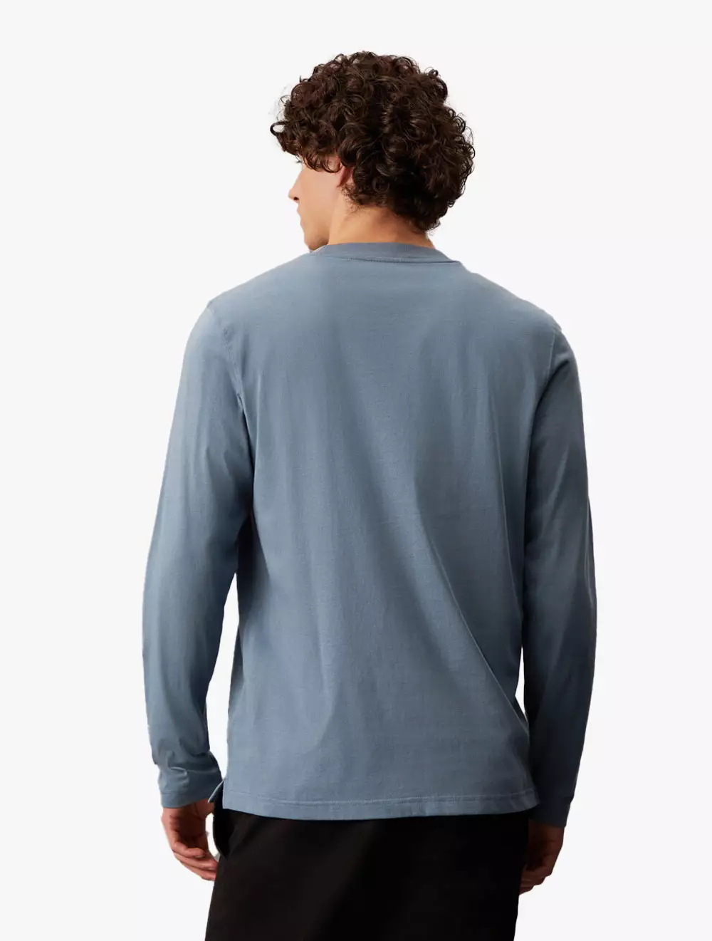 Calvin Klein Jeans - Graphic Monogram Relaxed Long Sleeve Tee - Blue - blue