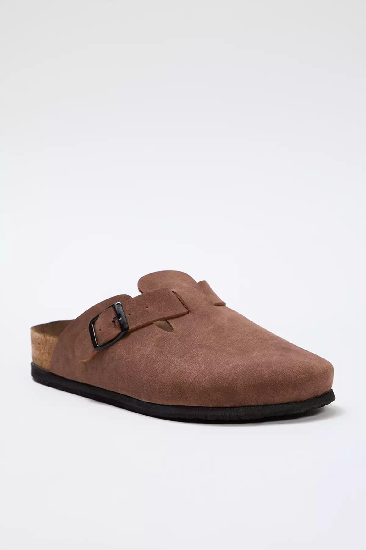 Brown Closed Front Flat Women's Sabo Slippers Takss25Te00001