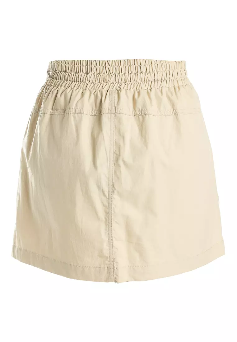Flap Pocket Cargo Mini Skirt in Cream