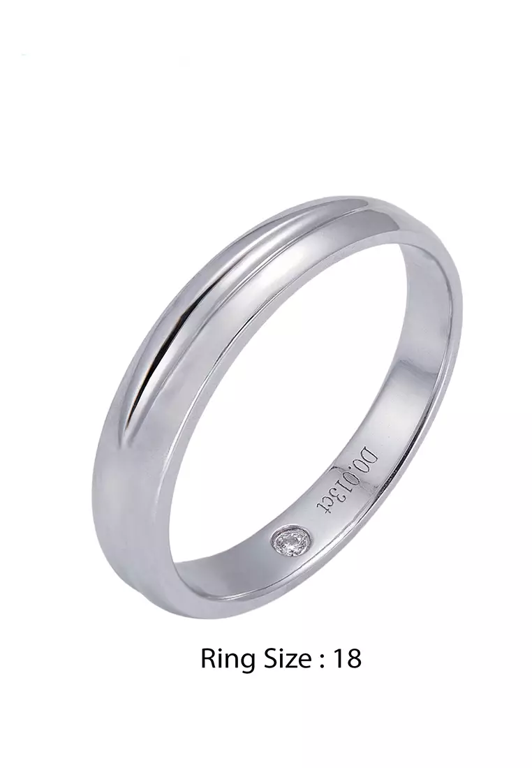 LITZ 18K White Gold  Diamond Ring  YM-BRR2571