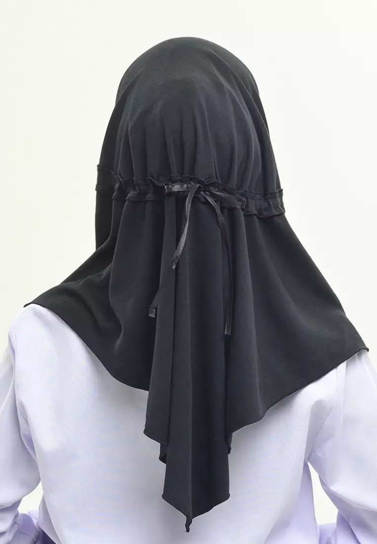 Rabbani - Kerudung Instan Sekolah Morgan Exclusive Hitam S