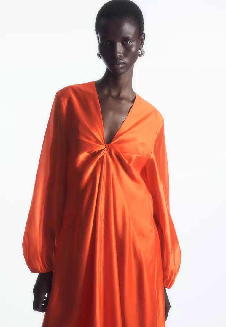 V neck outlet kaftan dress