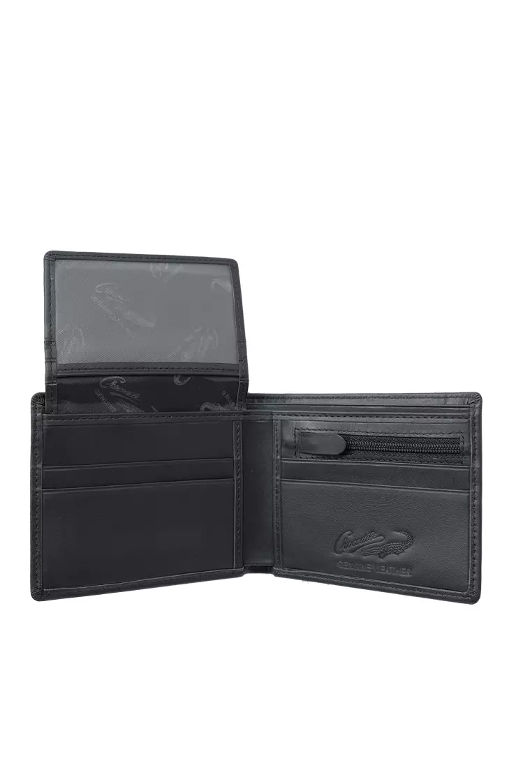 Crocodile 887BY Dompet Pria Men Wallet Leather Kulit Original - Hitam