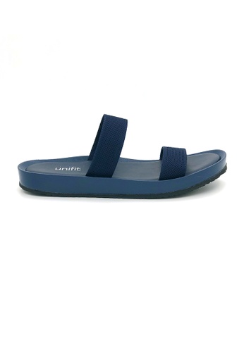 Unifit blue Unifit Double Strap Knitted Slider 79AA3SH17BE946GS_1