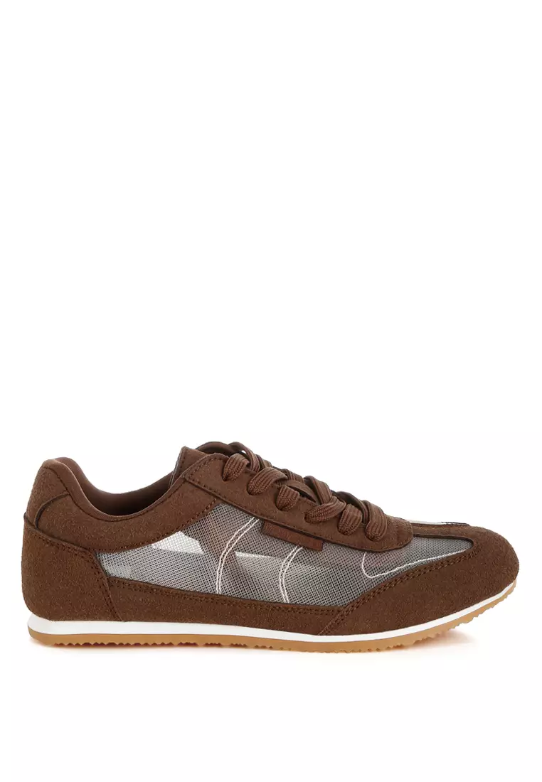 Discount on Rag & CO.  shoes - SKU: Microfiber & Mesh Sneakers in Brown