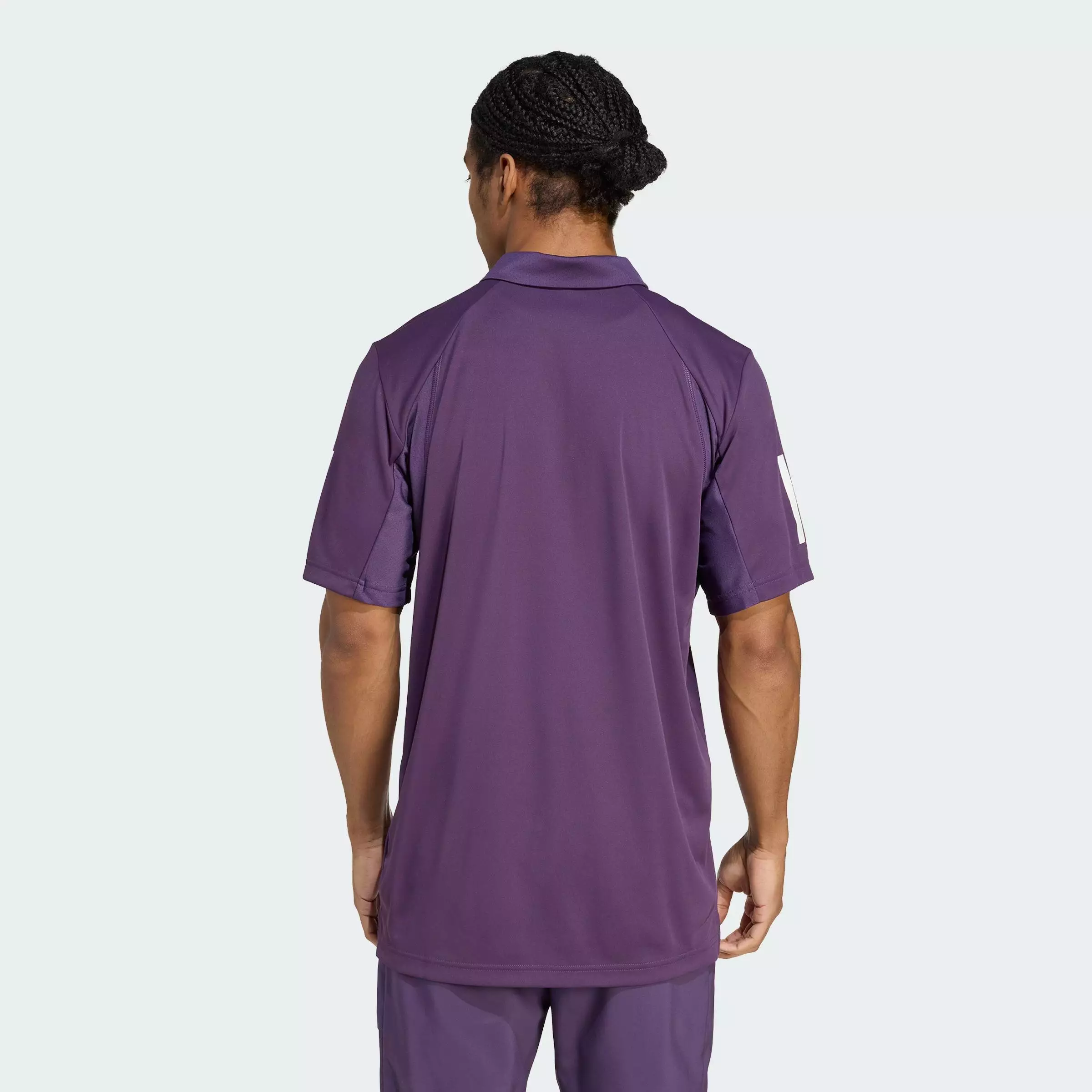 Tennis Club Tennis 3-Stripes Polo Shirt Men Purple JY2901
