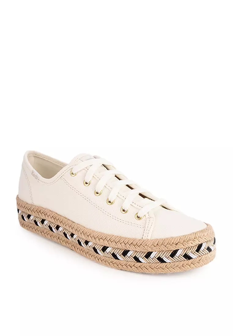 Discount on Keds  shoes - SKU: Triple Kick Canvas Jute Braid Foxing Sneakers