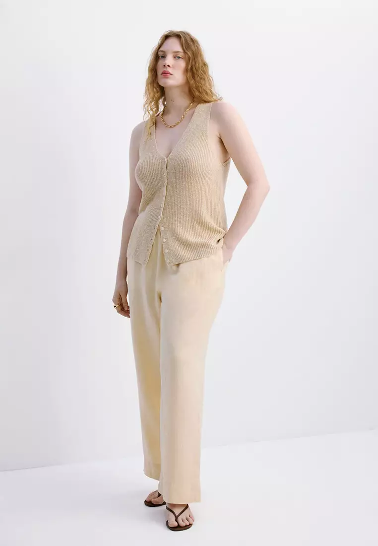 Straight Linen Trousers