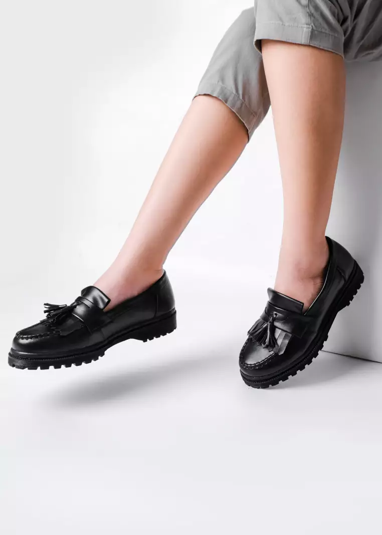 Pamole - Sepatu Loafer Wanita Bahan Kulit Sintetis Sepatu Wanita - Avara Series