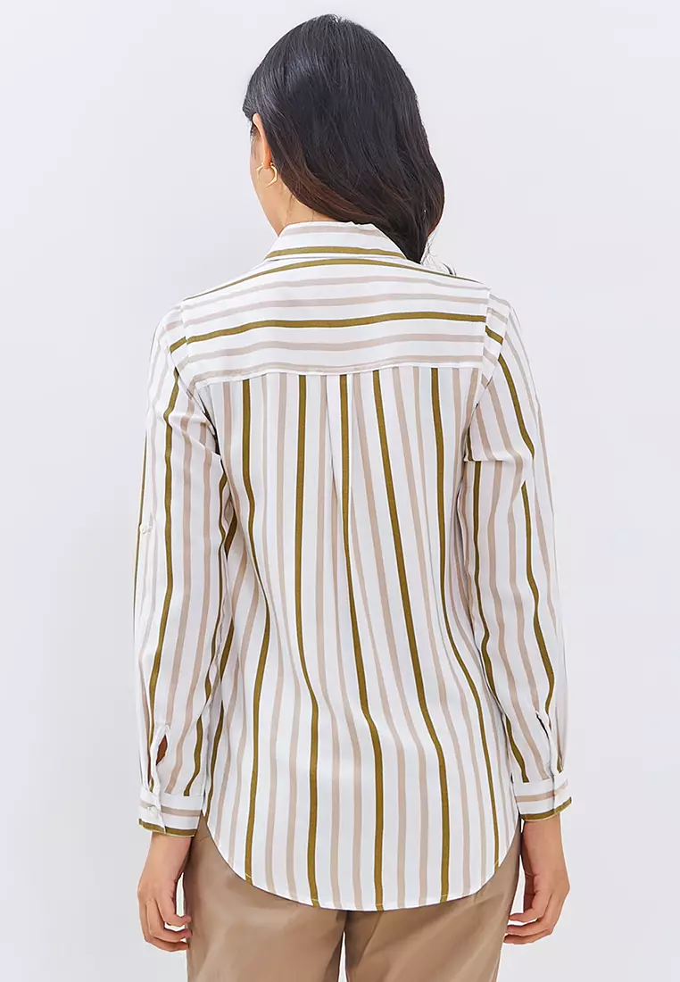 C2 Grozny Khaki Kemeja Casual Wanita