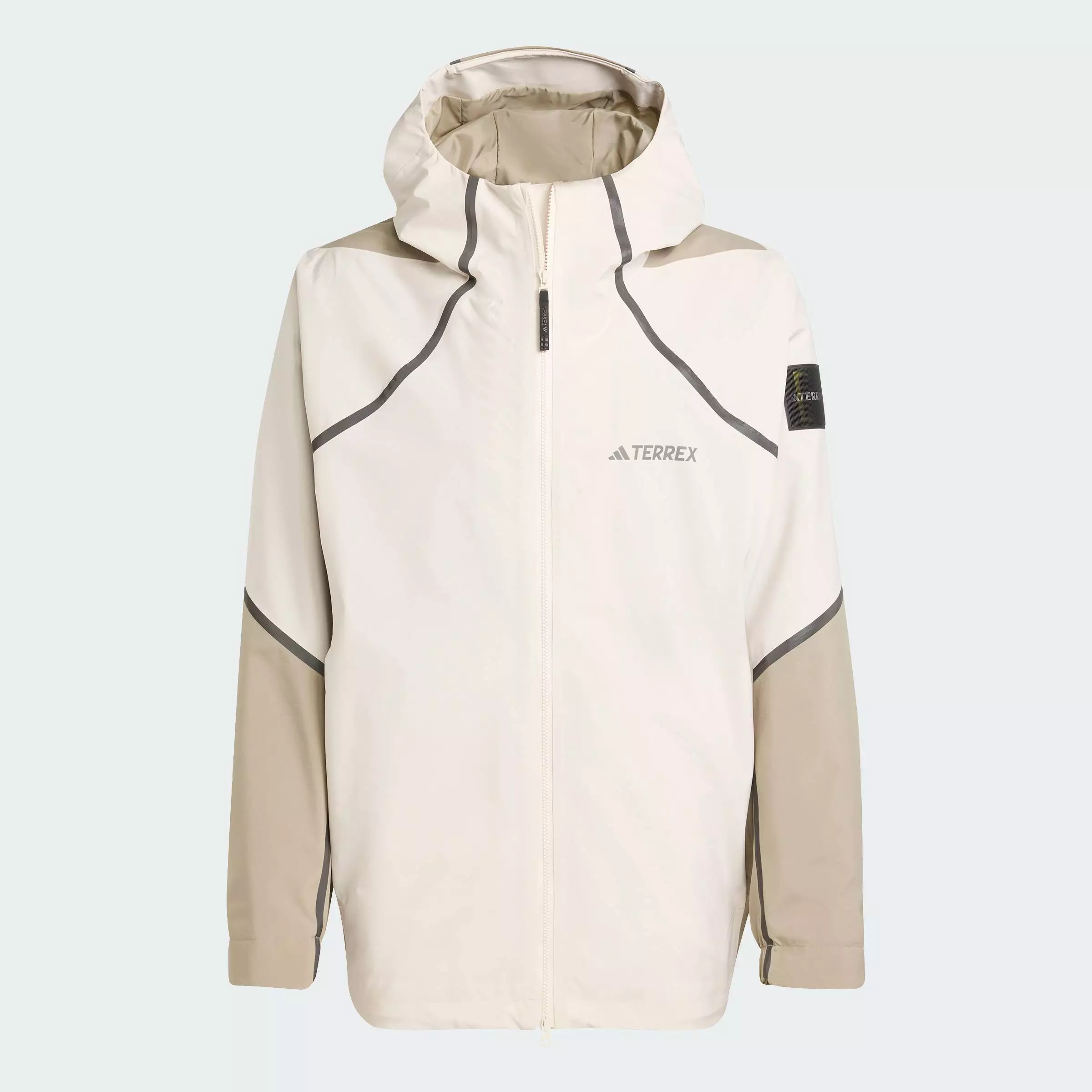 Hiking Nat Geo CLIMAPROOF Rain Jacket Men Beige KC2342