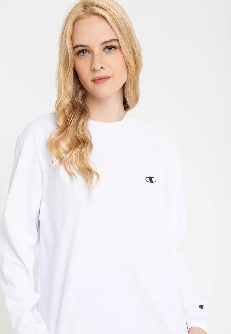 White long sleeve champion shirt clearance womens