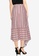 Nichii pink Stripe Wrap Front Flare Skirt 7A7B7AA2CAAA6DGS_1