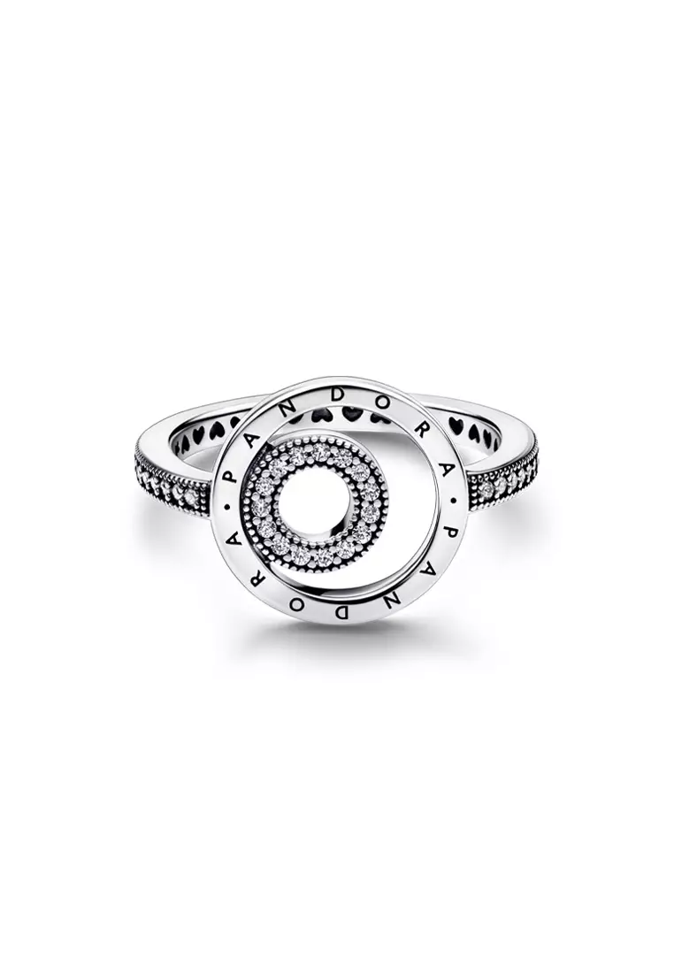 Pandora Signature Logo Circles Pavé Ring