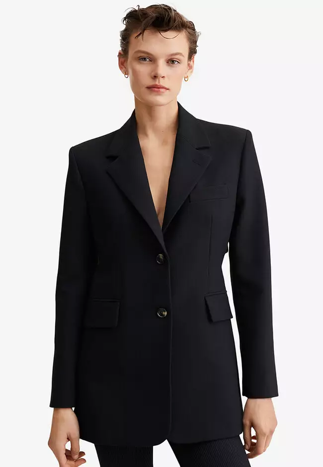 Long structured blazer best sale