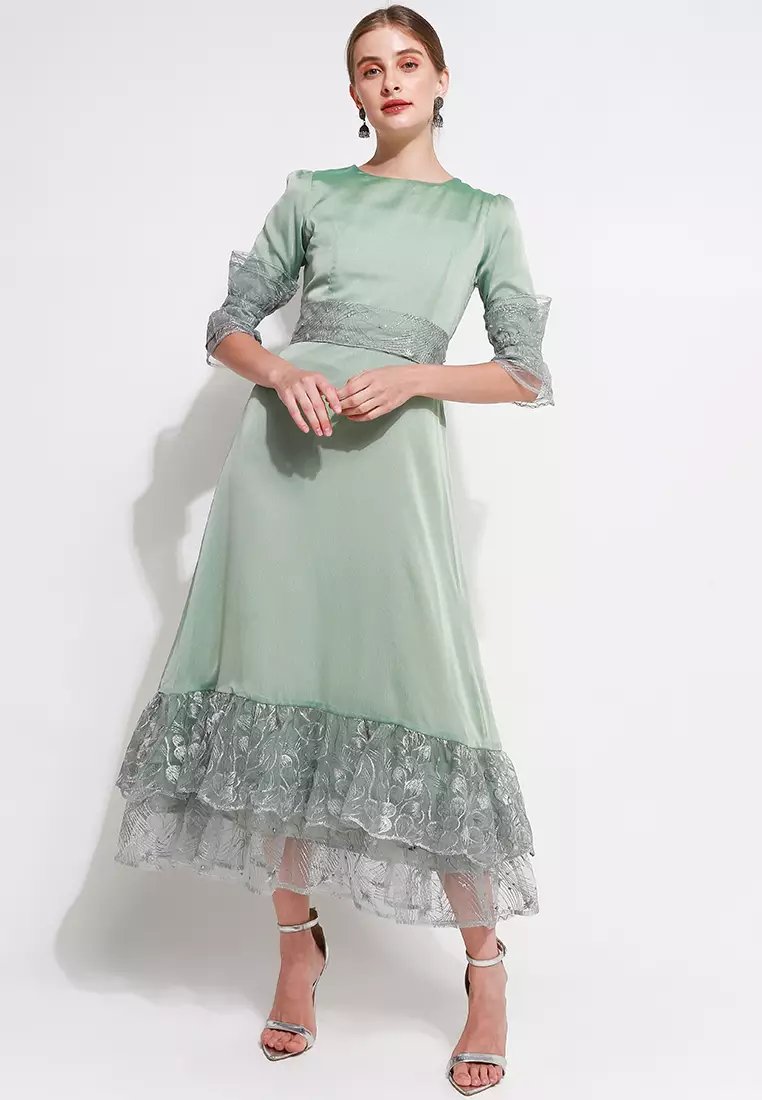 Chanira Festive Perl Gamis-Pastel Green