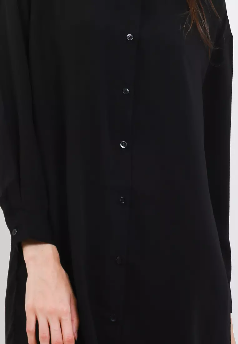 Soft Overcoat Shirt-Black