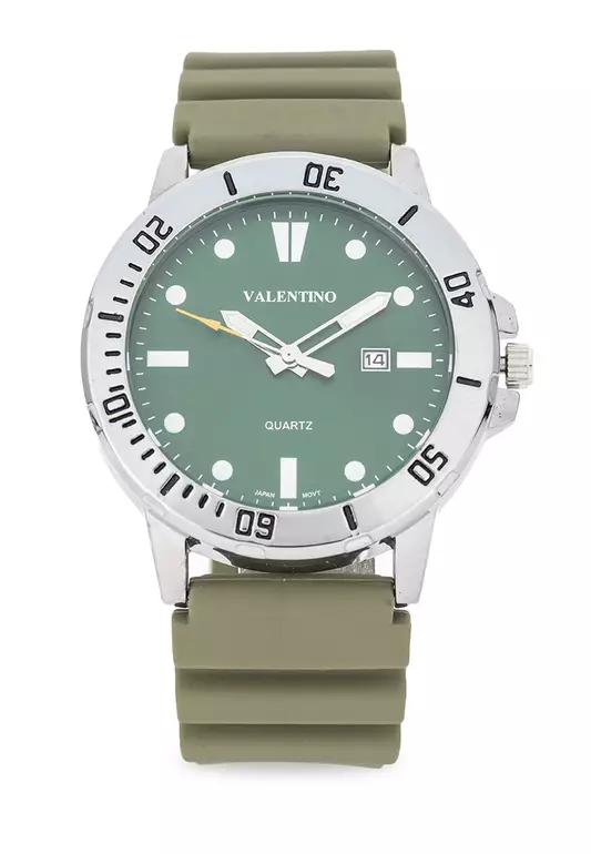 Analog Watch 20122530-Grn Strap-Green Dial