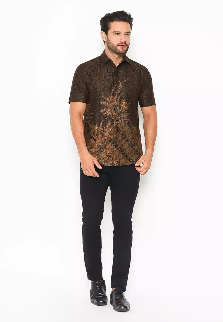 My Aksa batik Pria Kemeja Pendek Simeon Samantha