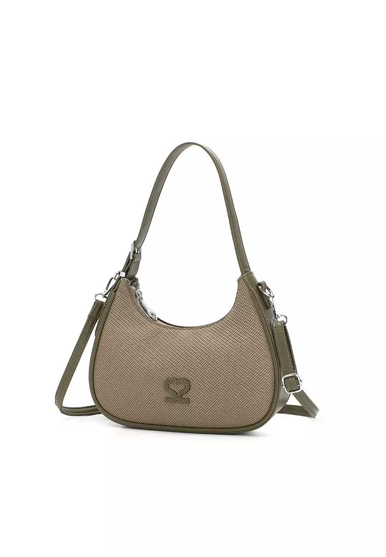 Women's Top Handle Bag / Sling Bag / Crossbody Bag / Shoulder Bag (Tas Tangan Wanita / Tas Selempang Wanita / Tas Bahu Wanita) - Hijau