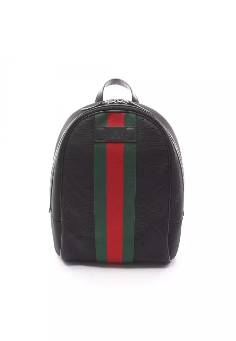 Gucci Pre-Loved Gucci sherry line Backpack rucksack Nylon  display picture 1